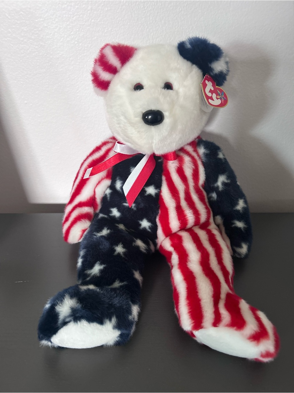 BUNDLE & SAVE 1999 Ty Beanie Buddy “Spangle” (Patriotic USA Flag Bear) VINTAGE